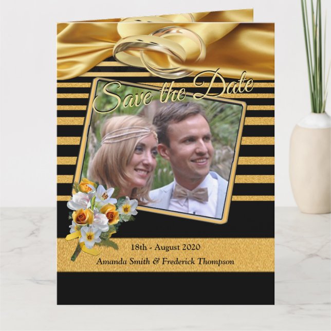 The Great Gatsby Inspiration Save the Date Card (Front)