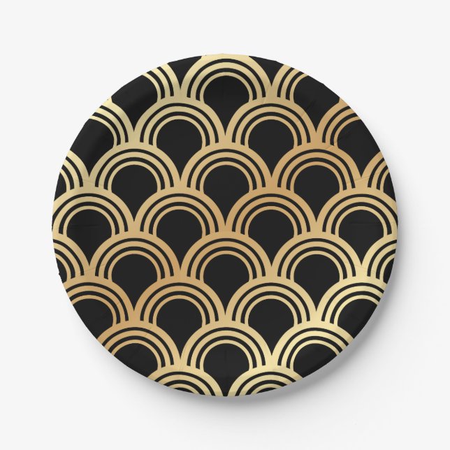 The Great Gatsby Theme New Year 2022 Paper Plates (Front)