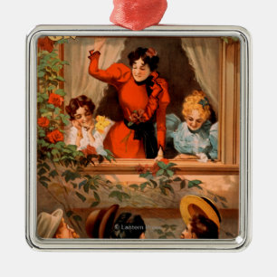 The Great Gotham Stock Co. Theatre Poster Metal Ornament