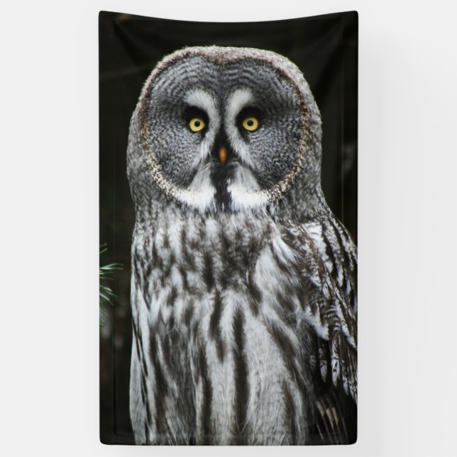 The Great Grey Owl bnrcnm Banner (Vertical)