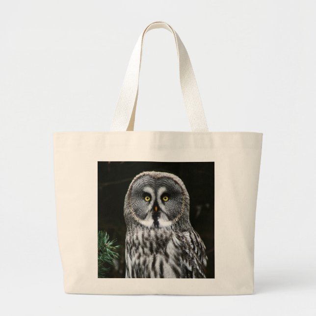 The Great Grey Owl jtcna Large Tote Bag (Front)