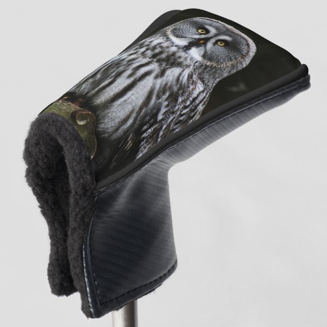 The Great Grey Owl pca Golf Head Cover (3/4 Front)