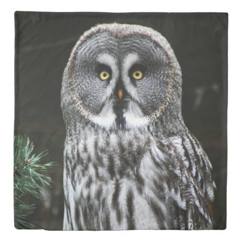 The Great Grey Owl qcm Duvet Cover