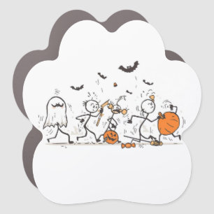 The Great Halloween Candy Fight – Playful Stick Car Magnet