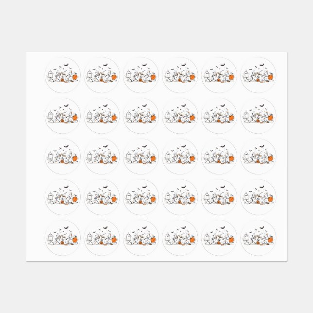 The Great Halloween Candy Fight – Playful Stick Labels (Sheet)