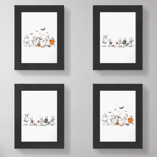 The Great Halloween Candy Fight – Playful Stick Wall Art Sets