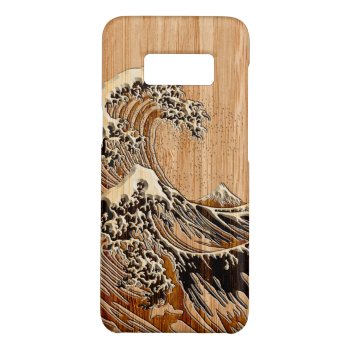 The Great Hokusai Wave Bamboo Wood Inlay Style Case-mate Samsung Galaxy S8 Case by CaptainShoppe at Zazzle
