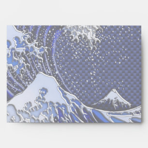 The Great Hokusai Wave chrome carbon fiber Decor Envelope