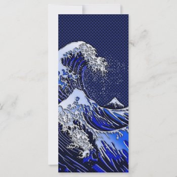 The Great Hokusai Wave Chrome Carbon Fiber Styles by CaptainShoppe at Zazzle