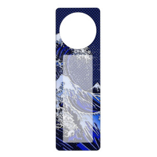 The Great Hokusai Wave Chrome Carbon Looks Door Hanger