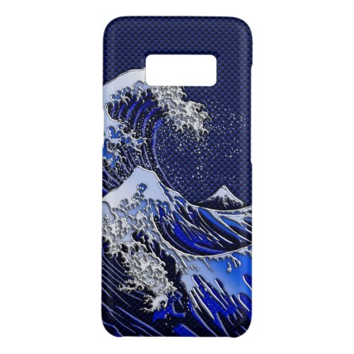 The Great Hokusai Wave Chrome Carbon Style Case_Mate Samsung Galaxy S8 Case