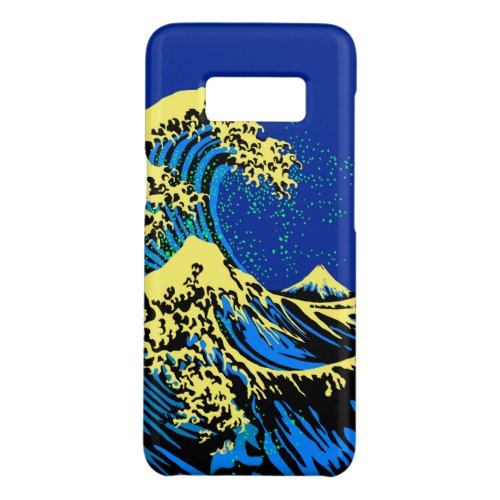 The Great Hokusai Wave in Blue Pop Art Style Case_Mate Samsung Galaxy S8 Case