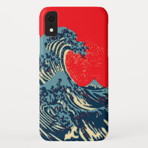 The Great Hokusai Wave in Colorful Style iPhone XR Case
