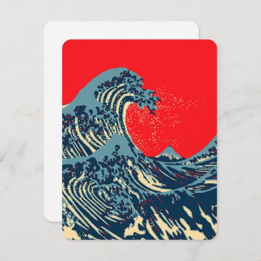 The Great Hokusai Wave in Hope Art Style (Front/Back)