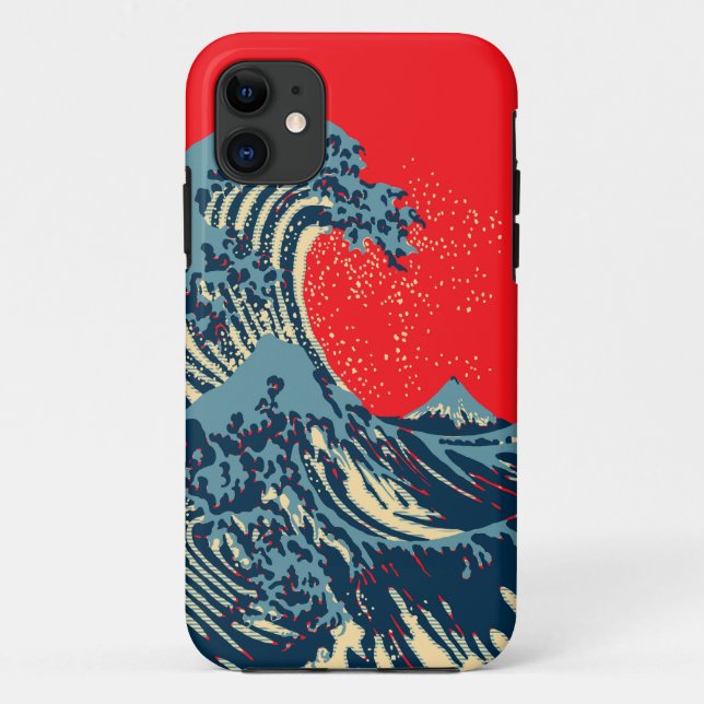 The Great Hokusai Wave in Hope Art Style Case-Mate iPhone Case (Back)
