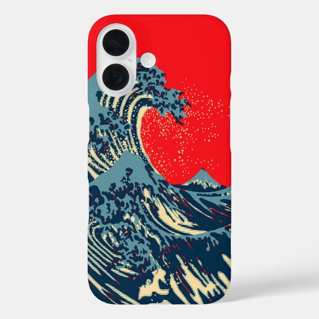The Great Hokusai Wave in Hope Art Style Case-Mate iPhone Case (Back)