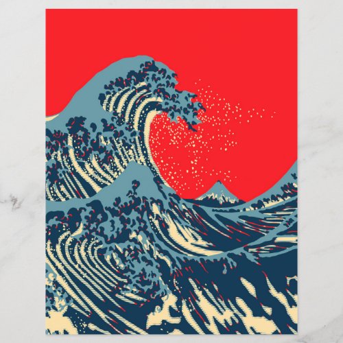The Great Hokusai Wave in Hope Art Style Flyer