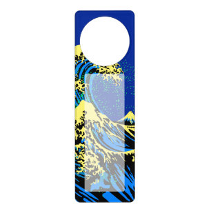The Great Hokusai Wave in Pop Art Style Accent Door Hanger