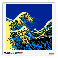 The Great Hokusai Wave in Pop Art Style Accent