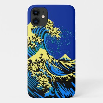 The Great Hokusai Wave In Pop Art Style Iphone 11 Case by CaptainShoppe at Zazzle
