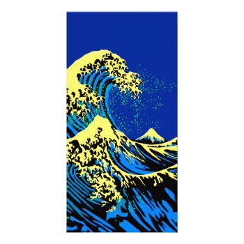The Great Hokusai Wave In Pop Art Style Decor Card by CaptainShoppe at Zazzle