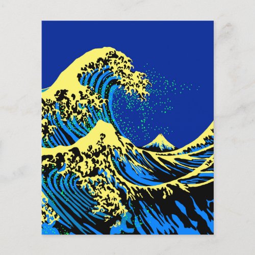 The Great Hokusai Wave in Pop Art Style Flyer