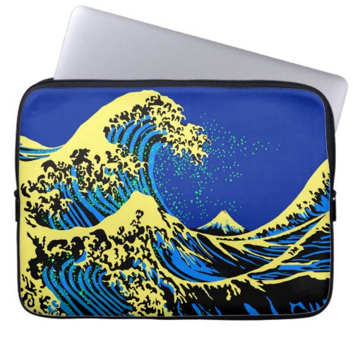 The Great Hokusai Wave in Pop Art Style Laptop Sleeve