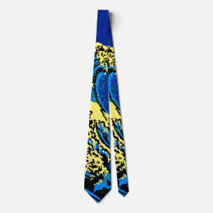 The Great Hokusai Wave in Pop Art Style Neck Tie