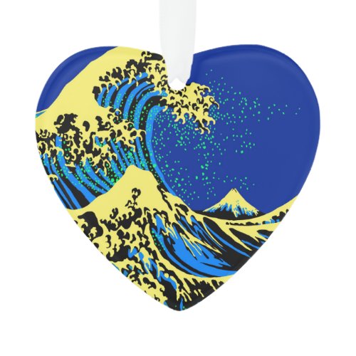 The Great Hokusai Wave in Vibrant Pop Style Ornament