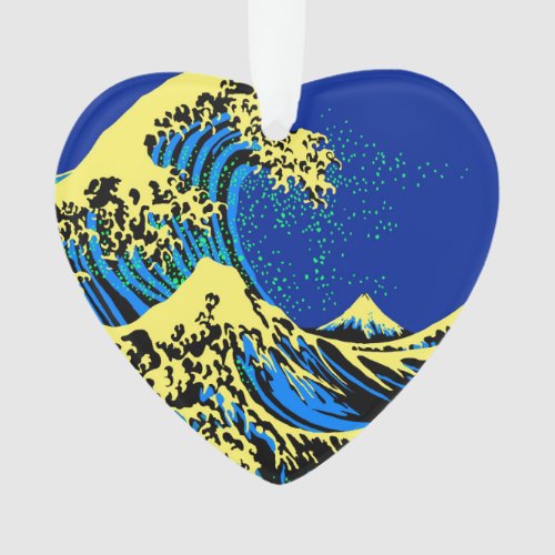 The Great Hokusai Wave in Vibrant Pop Style Ornament