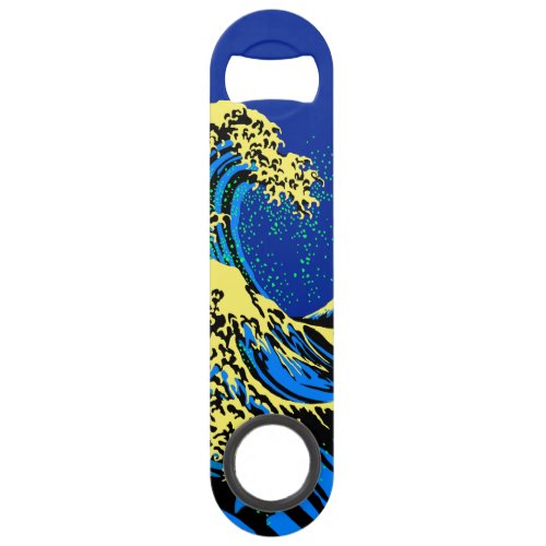 The Great Hokusai Wave in Vibrant Pop Style Speed Bottle Opener