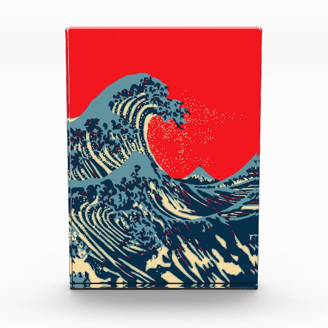 The Great Hokusai Wave in Vibrant Style Award (Front)