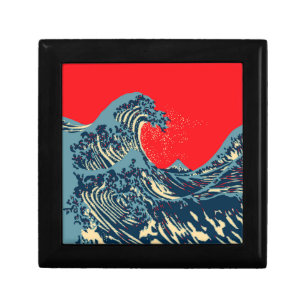 The Great Hokusai Wave in Vibrant Style Gift Box