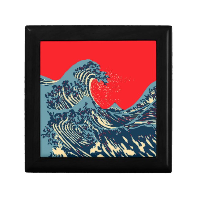 The Great Hokusai Wave in Vibrant Style Gift Box (Front)