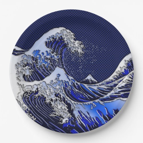 The Great Hokusai Wave Modern styles Paper Plates