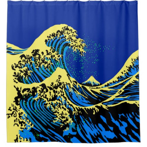 The Great Hokusai Wave Pop Art Style Shower Curtain