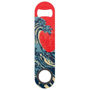 The Great Hokusai Wave Pop Decor Bar Key