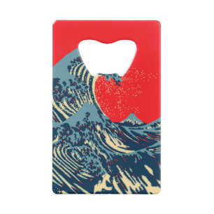 The Great Hokusai Wave Pop Decor Credit Card Bottle Opener