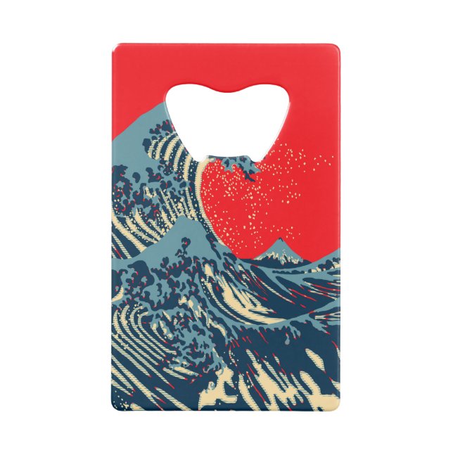 The Great Hokusai Wave Pop Decor Credit Card Bottle Opener (Back)