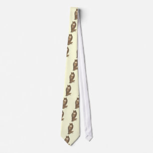 The Great Horned Owl (Bubo virginianus) Neck Tie