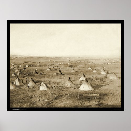 The Great Hostile Lakota Camp SD 1891 Poster
