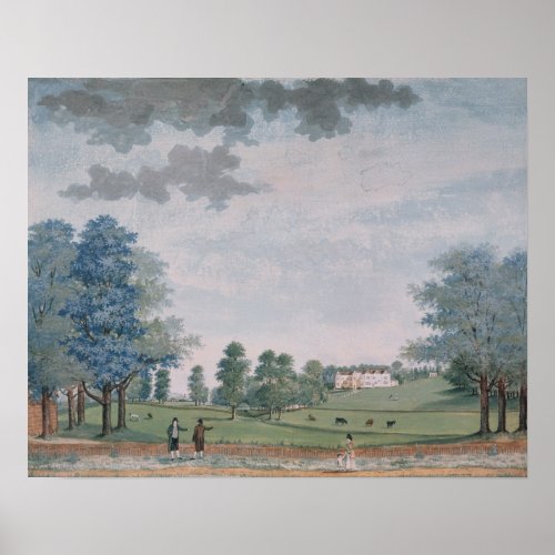 The Great House and Park at Chawton c1780 Poster