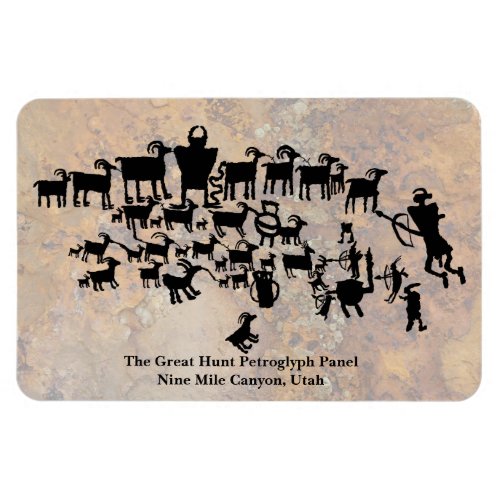 The Great Hunt Petroglyph Panel Magnet