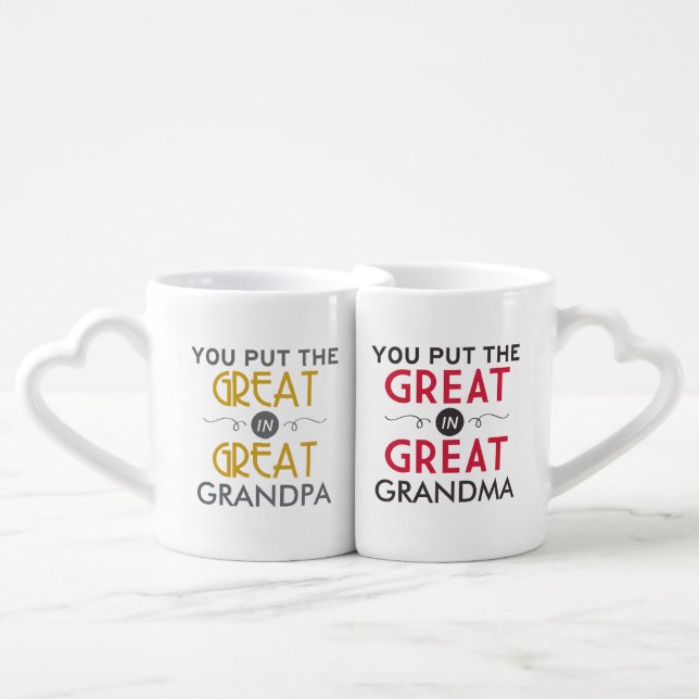 The Great in Great Grandparents Coffee Mug Set (Front Nesting)
