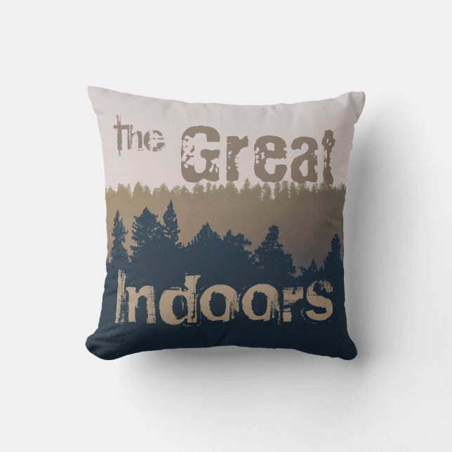 The Great Indoors Throw Pillow (Front)