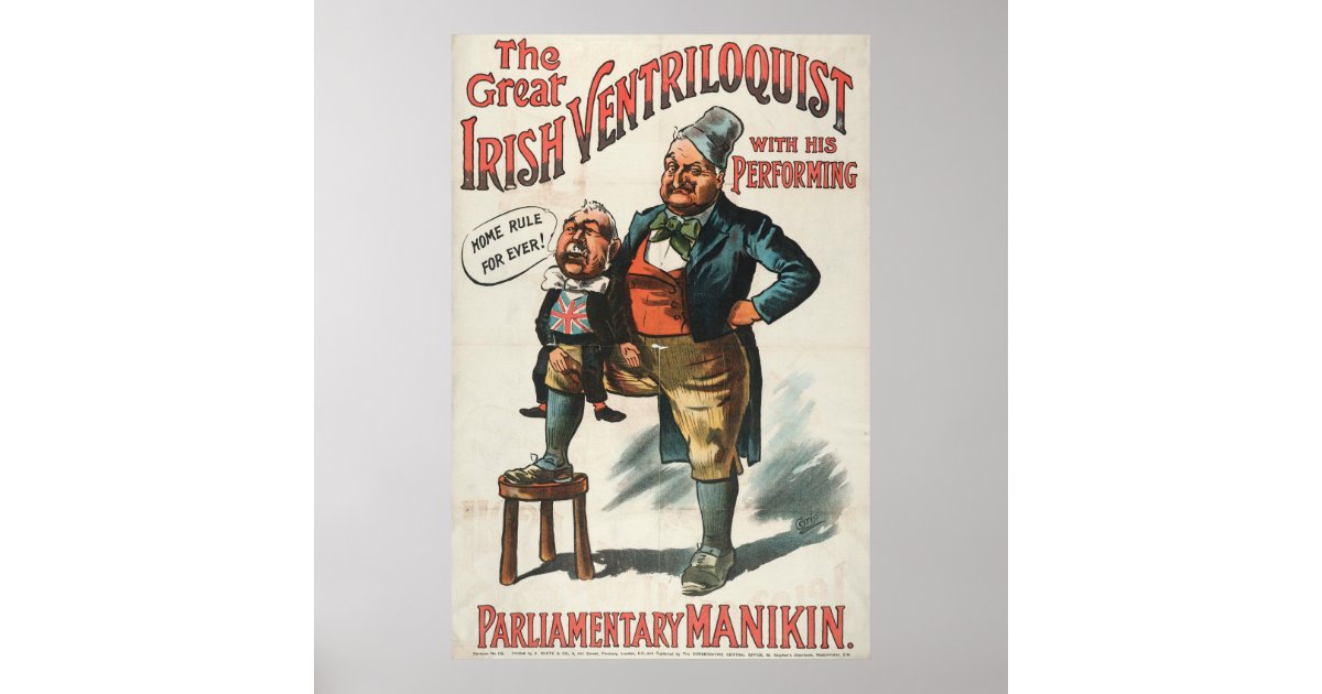 The Great Irish Ventriloquist Poster Zazzle