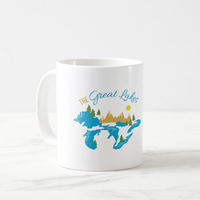 The Great Lakes Coffee Mug (Front Left)