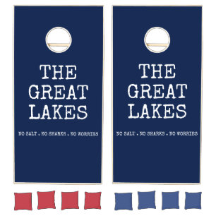 The Great Lakes, Michigan humor   Cornhole Set