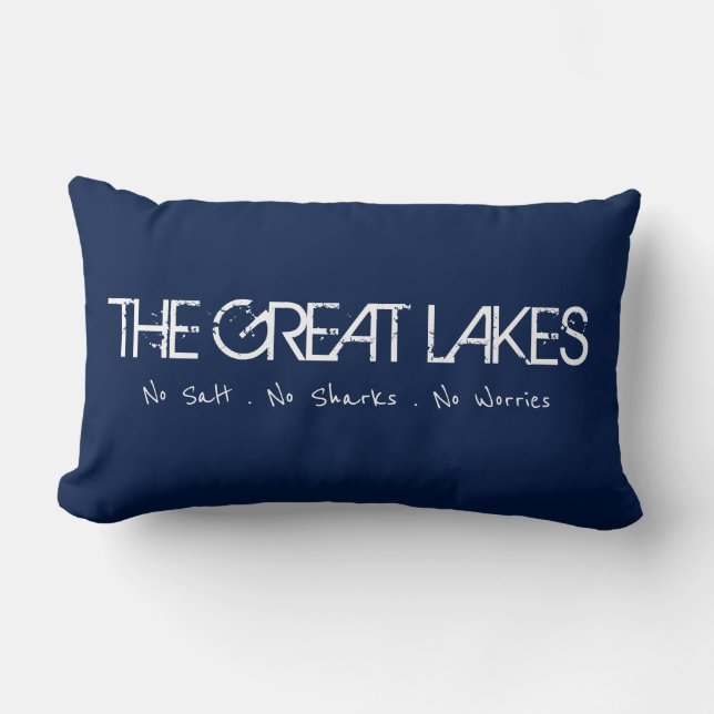 The Great Lakes, Michigan humor Lumbar Pillow (Front)