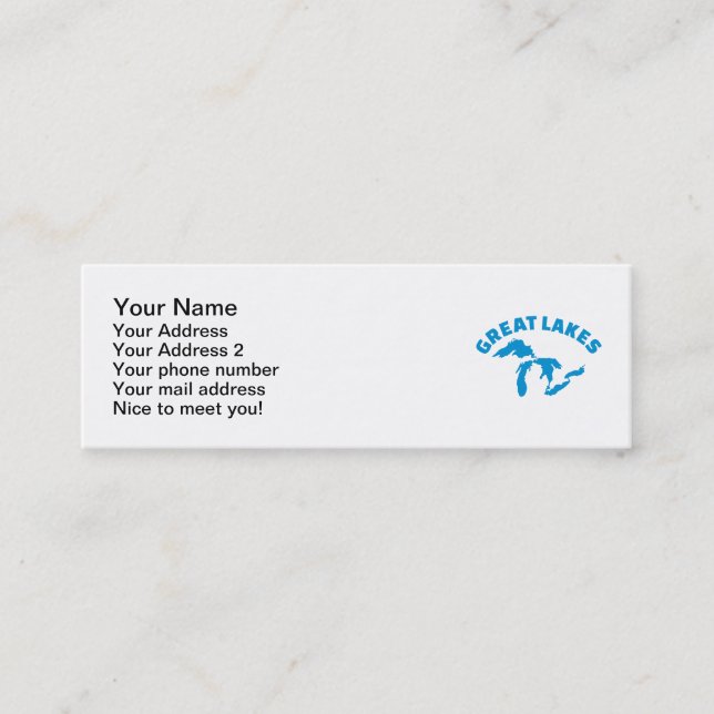 The Great Lakes Mini Business Card (Front)